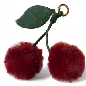 Cherry Bag Decor Purse Accessory Car Mirror Decoration Fluffy Cute
